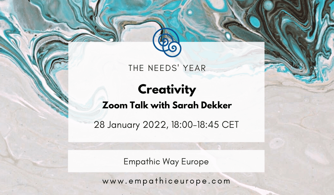 Creativity – Zoom Talk with Sarah Dekker