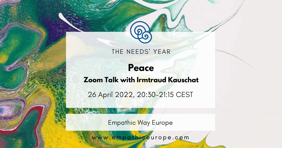 17 peace zoom talk with Irmtraud Kauschat the needs year empathic way europe