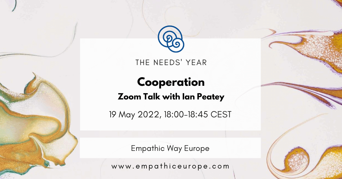 20 cooperation zoom talk with Ian Peatey the needs year empathic way europe