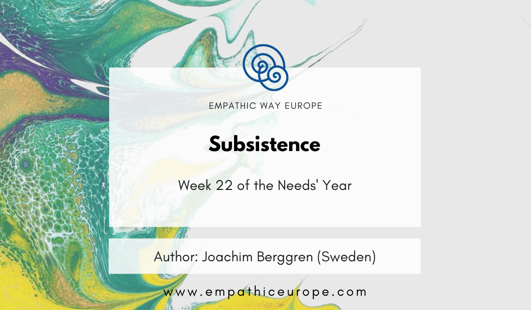 22 The need for Subsistence Blog Empathic Way Europe