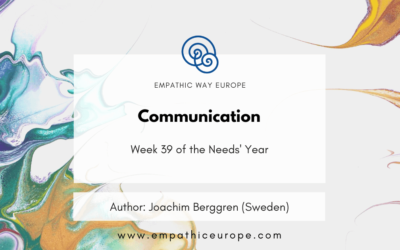 Communication – The Needs’ Year (Week 39)