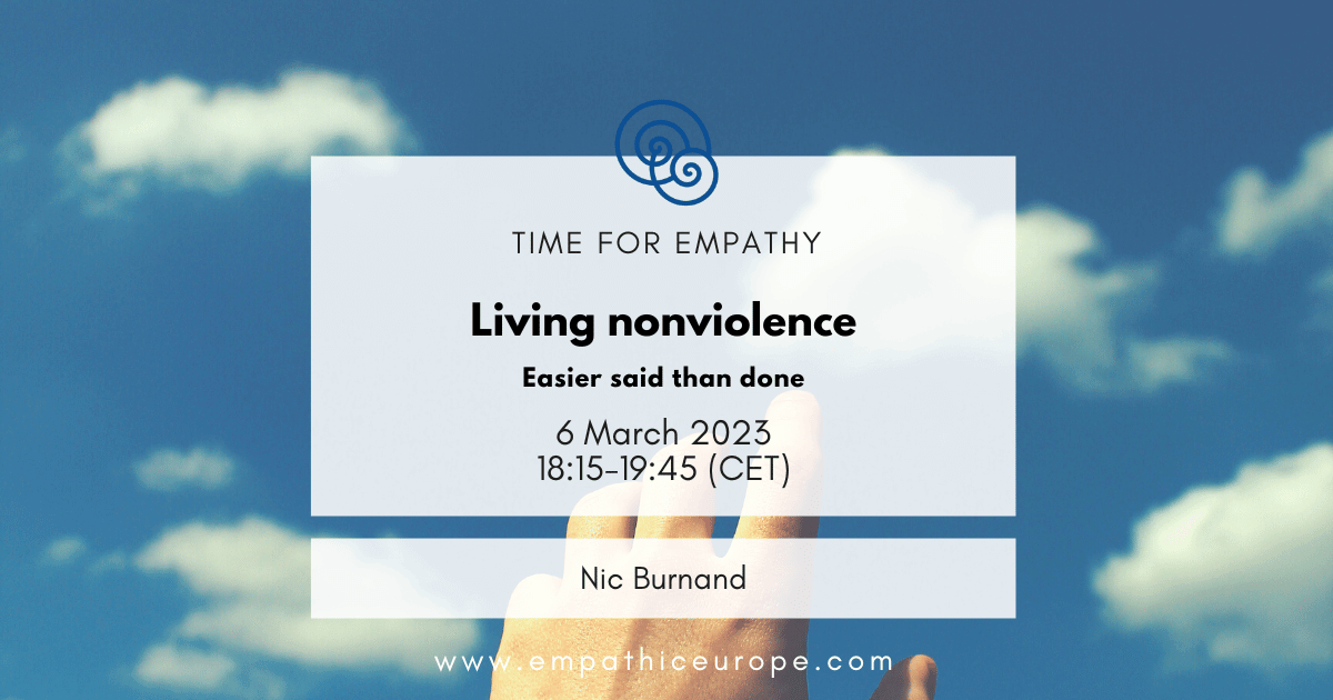 Nic Burnand Living nonviolence. Easier said than done