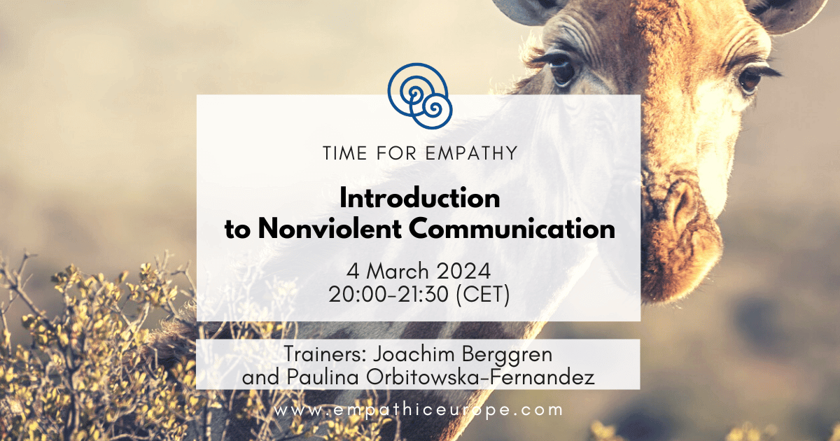Introduction to Nonviolent Communication – Joachim Berggren and Paulina Orbitowska-Fernandez
