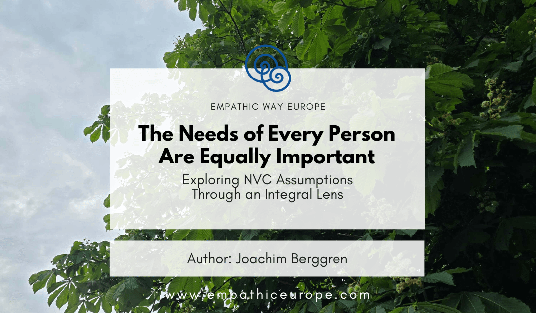 The needs of every person are equally important